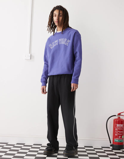 Ny Yankees Logo Print Sweatshirt