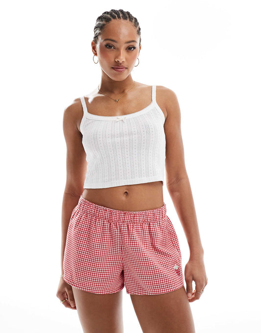 Nightwear Low Rise Baggy Flannel Boxer Short With Logo Waistband