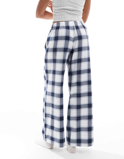 Nightwear Mid Rise Baggy Flannel Bottom