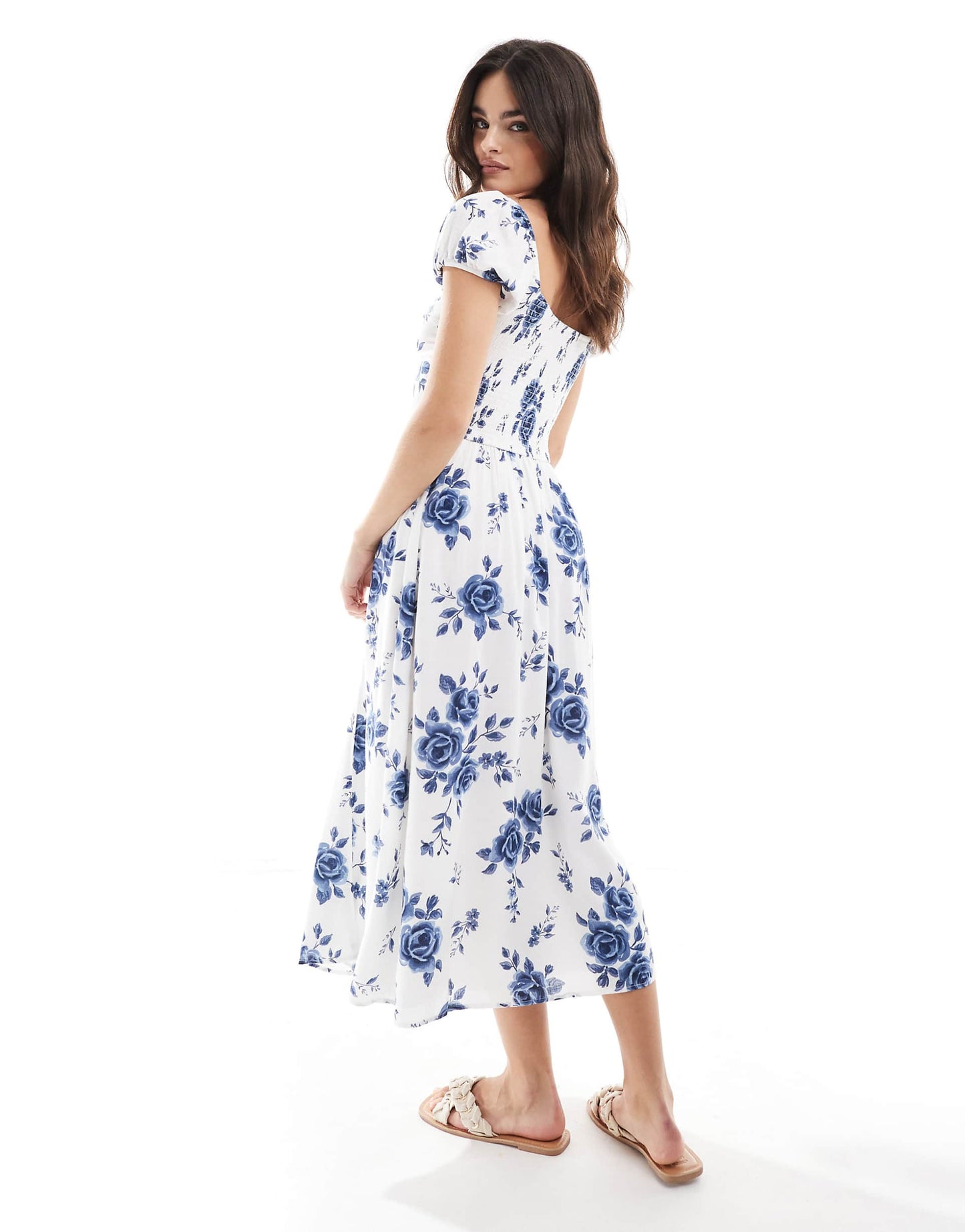 Off Shoulder Sweetheart Midaxi Dress With High Thigh Split