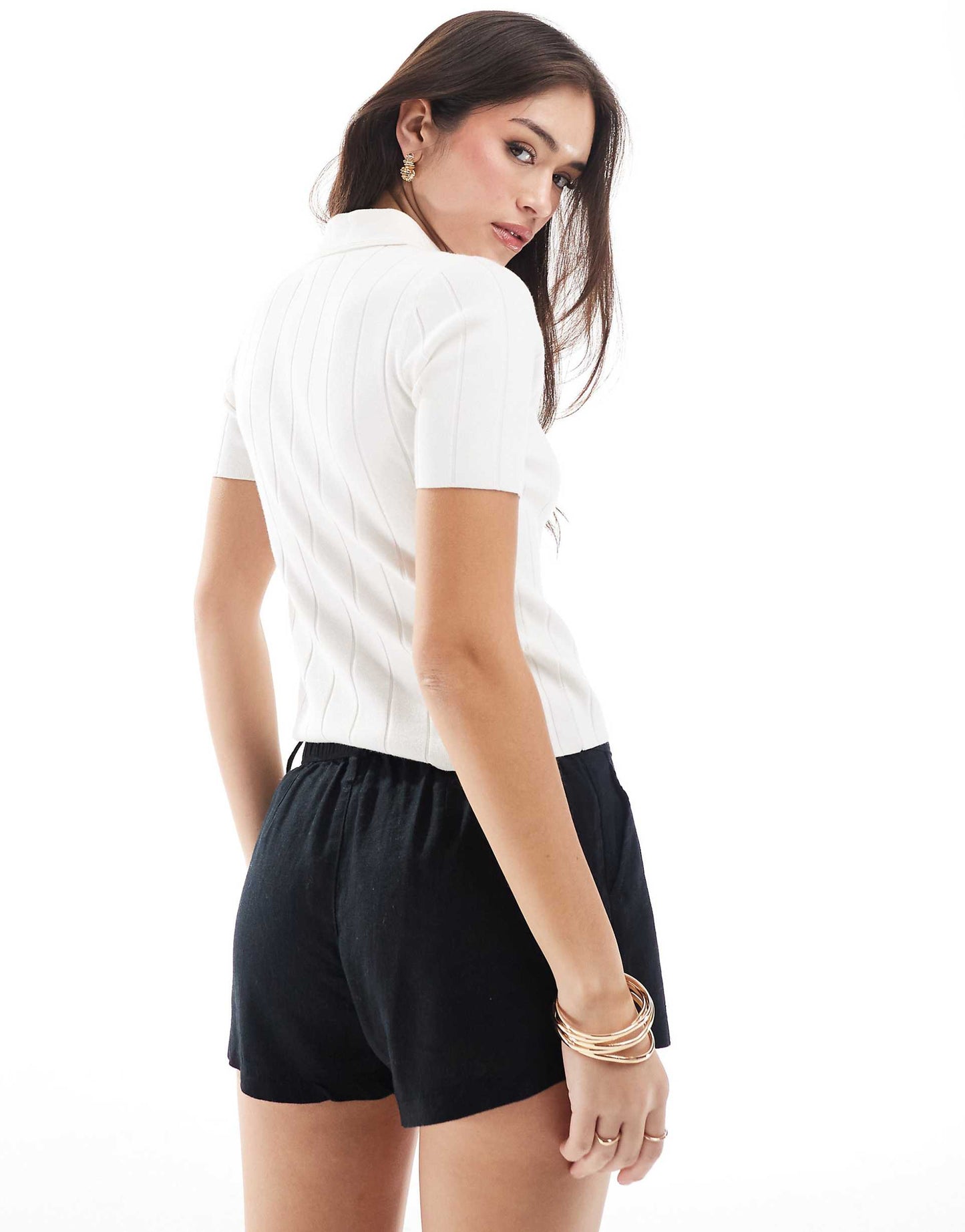 Low Rise Linen Short