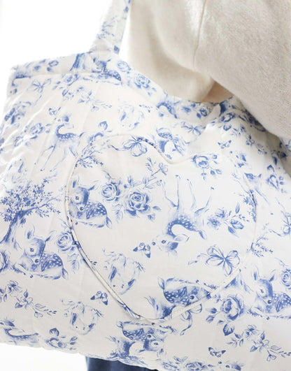 Large Sleepover Bag With Heart Detail