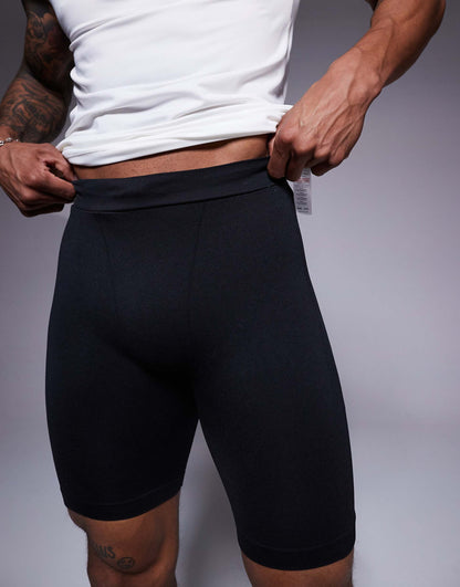 Seamless 8 Inch Base Layer Running Shorts With Drawstring Waist