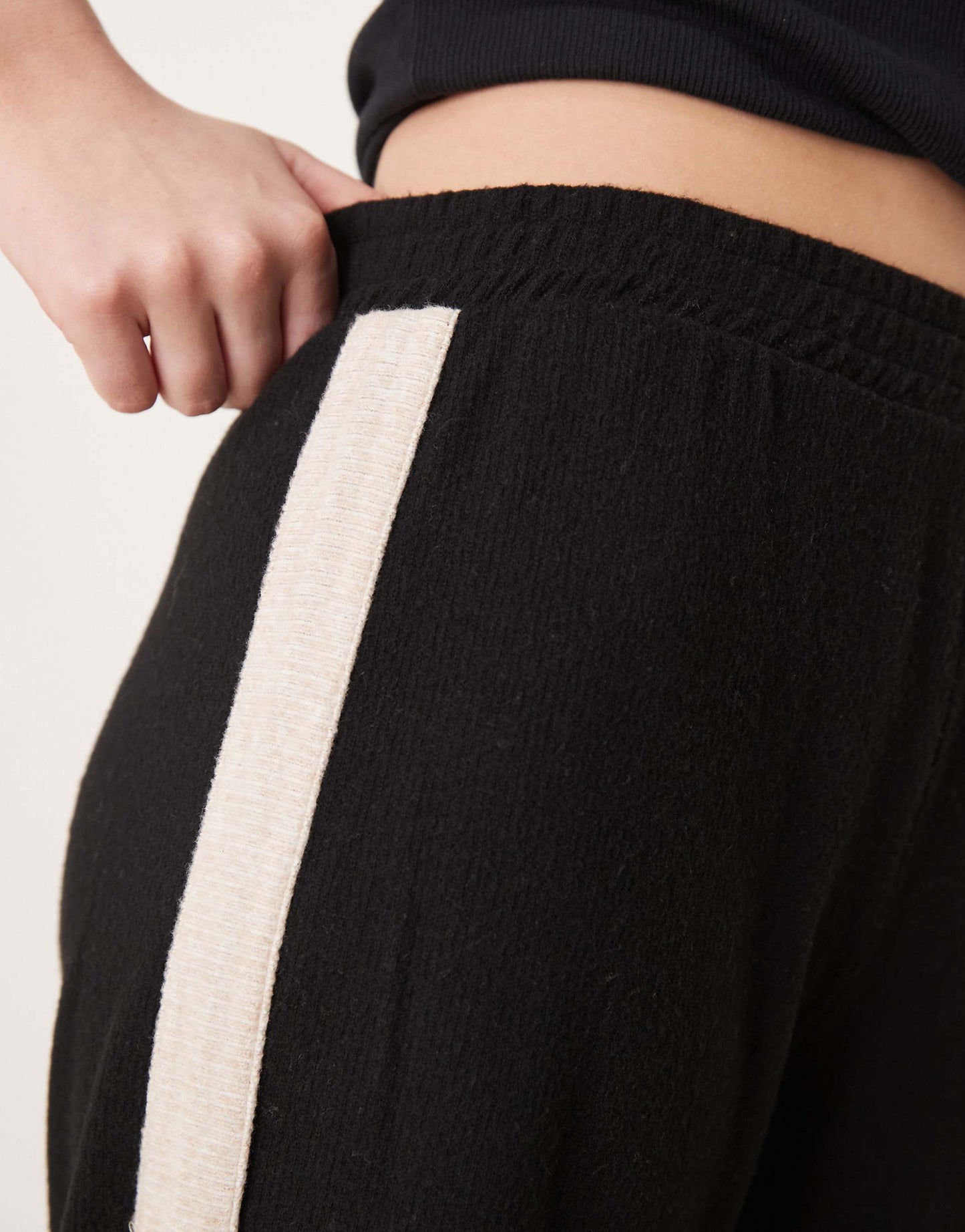 Cozy Supersoft Brushed Side Stripe Wide Leg Jogger