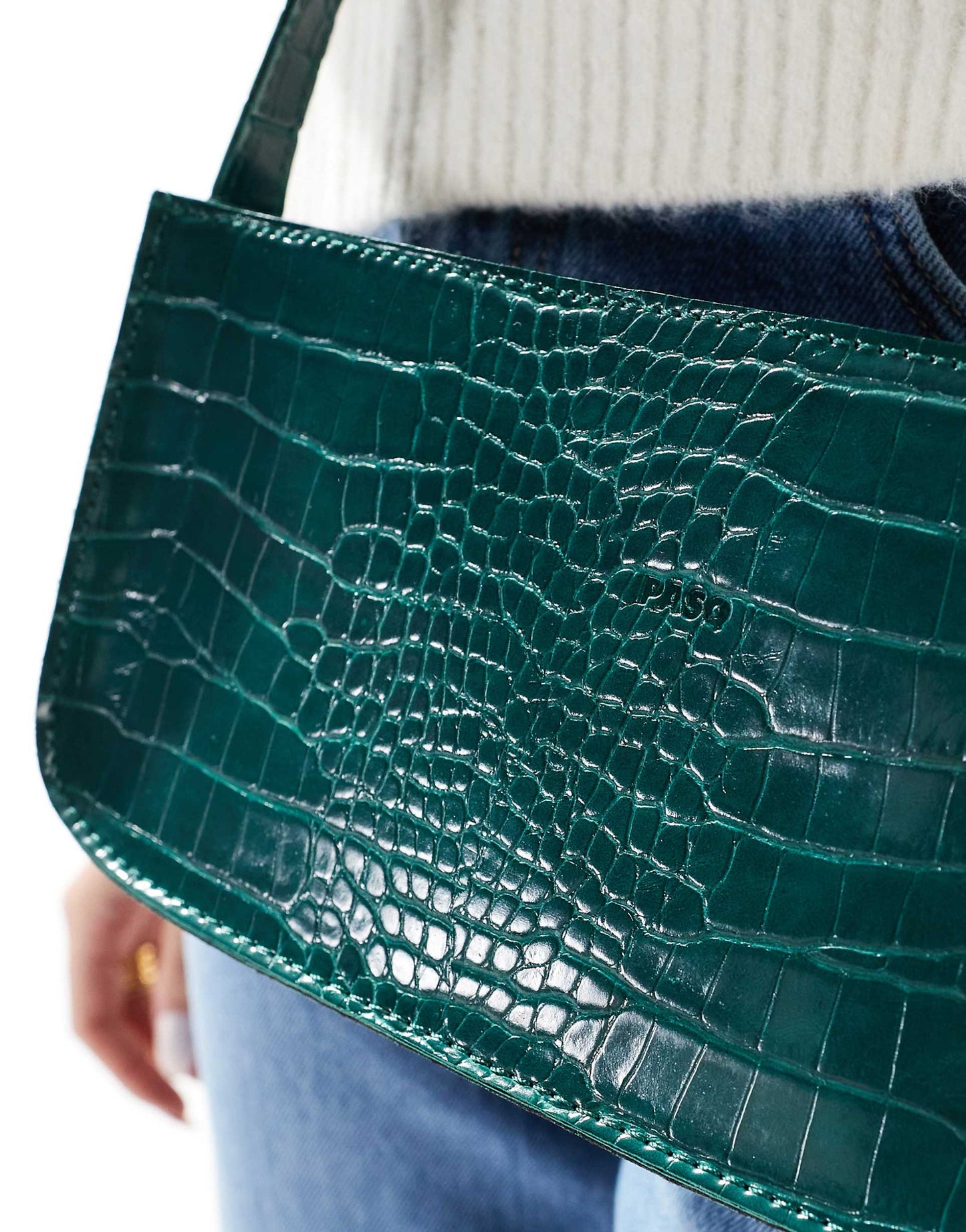 Croc Baguette Shoulder Bag