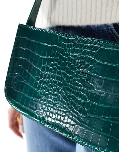Croc Baguette Shoulder Bag