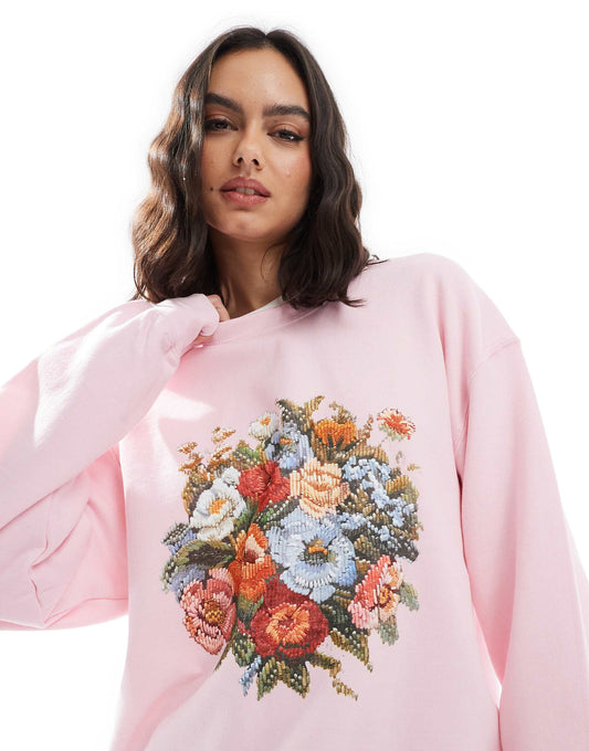 Floral Oversized Sweatshirt