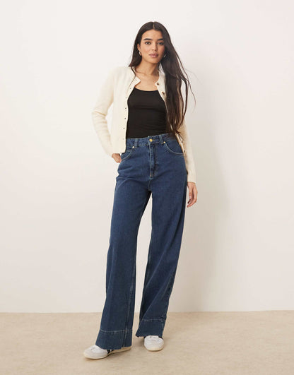 Wide Leg Jean With Deep Hem