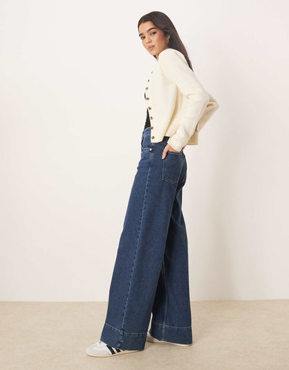 Wide Leg Jean With Deep Hem