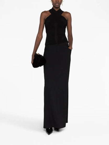 Halterneck Ruched Top
