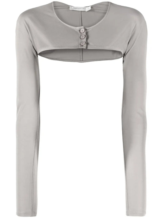 Long-Sleeve Cropped Top