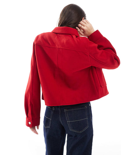 Wool Look Trucker Jacket