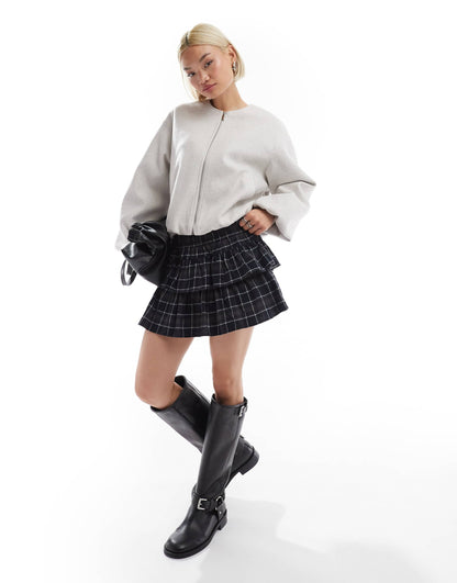 Str Ruffle Skort