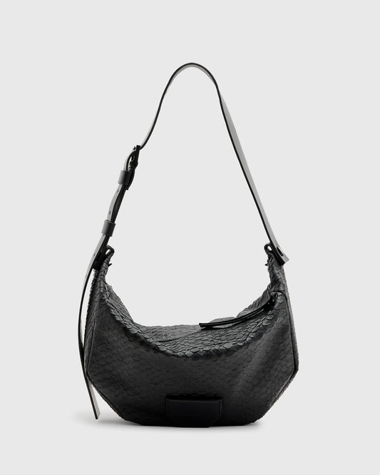 Real Leather Madea Snake Shoulder Bag