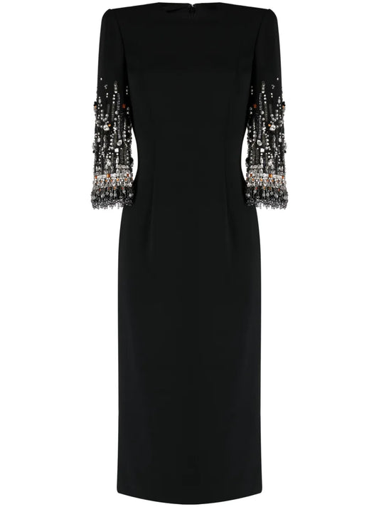 Bergman Crystal-Embellished Midi Dress
