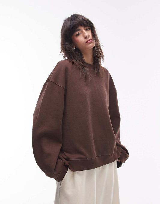 Oversized Seamed Sweatshirt