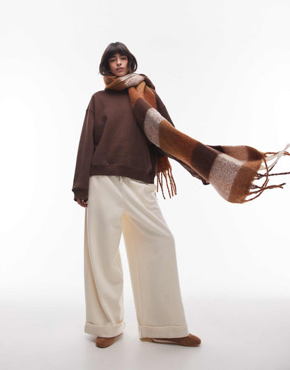 Oversized Seamed Sweatshirt