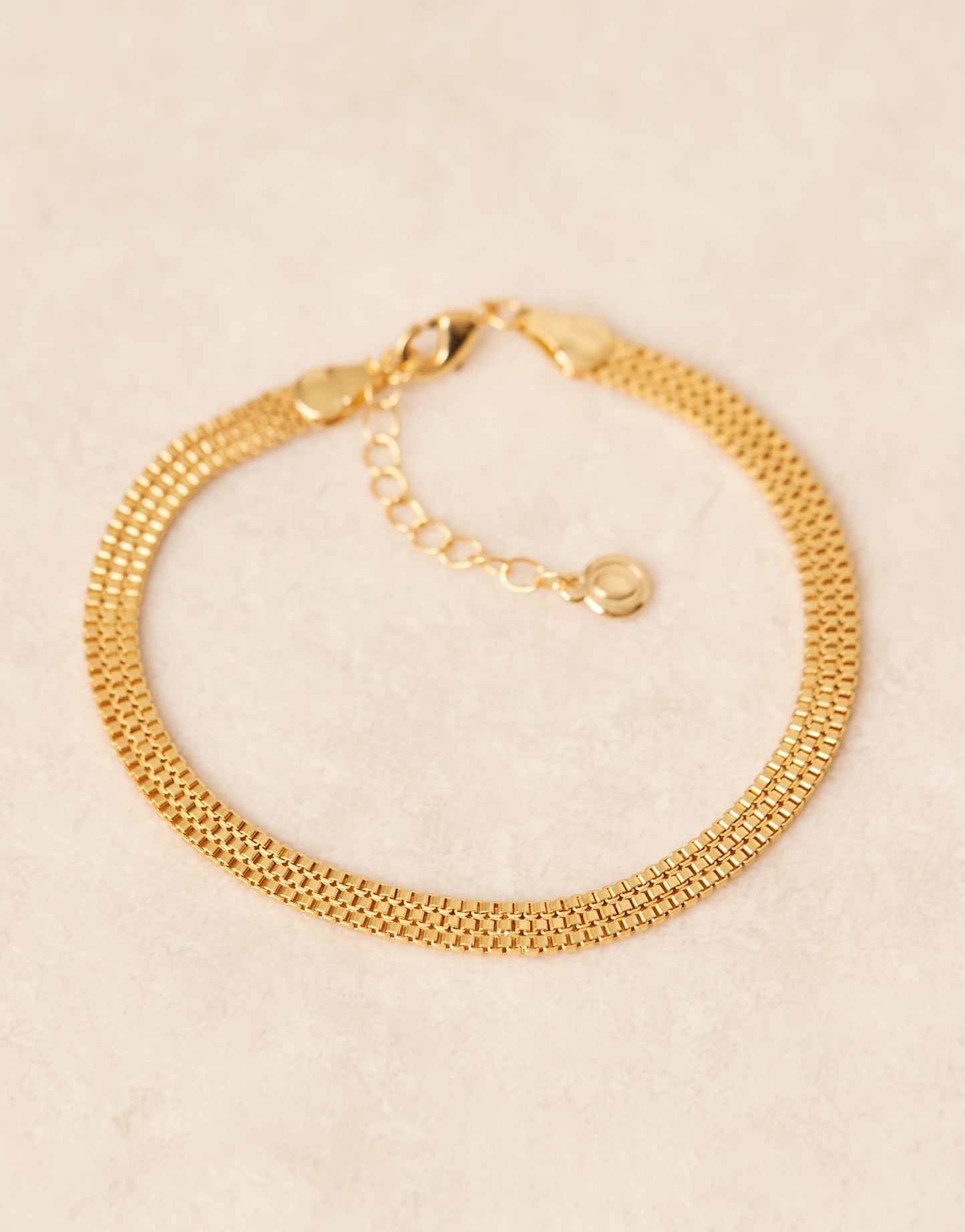 Flat Box Chain Bracelet