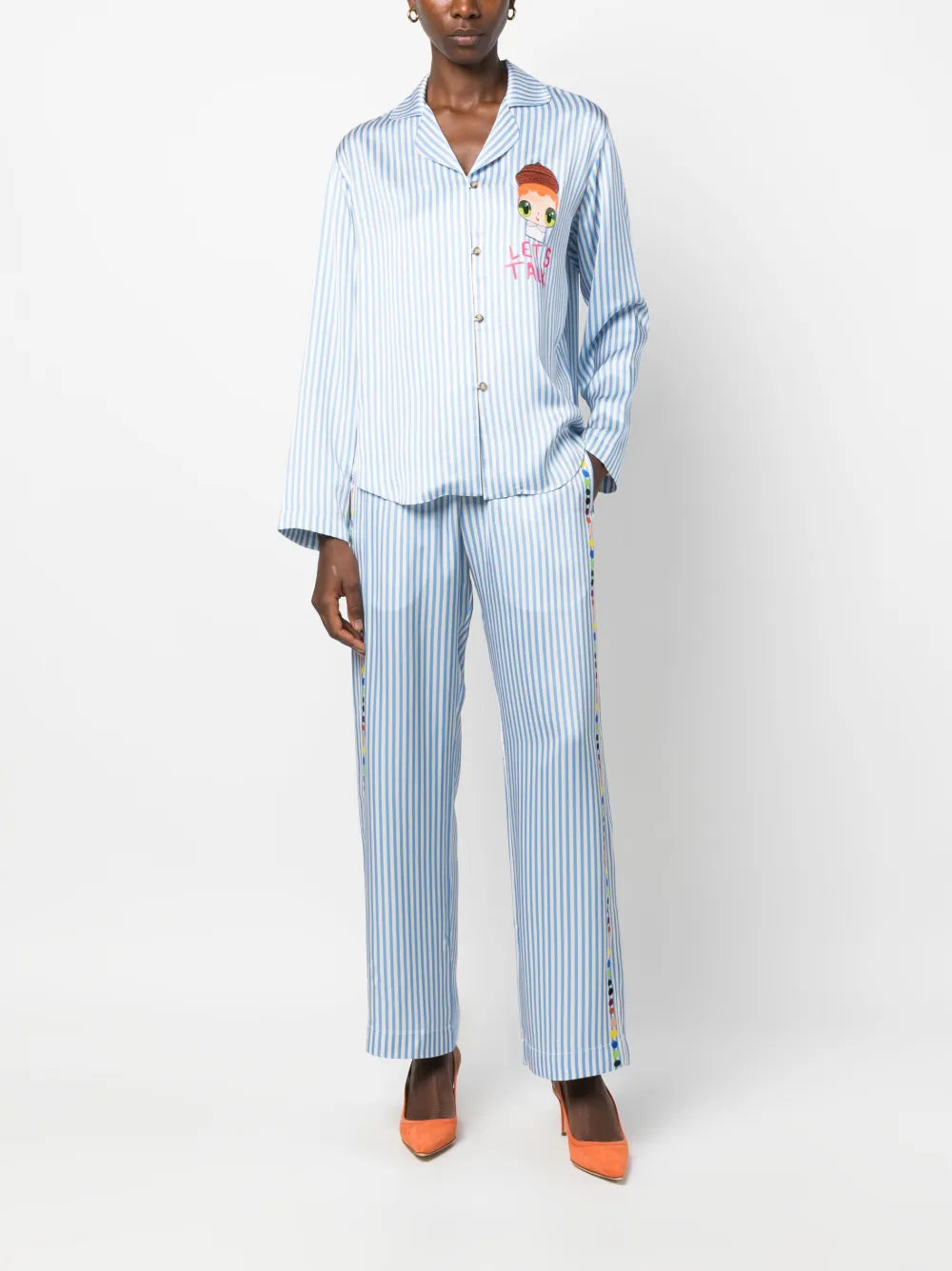 Striped Satin Trousers