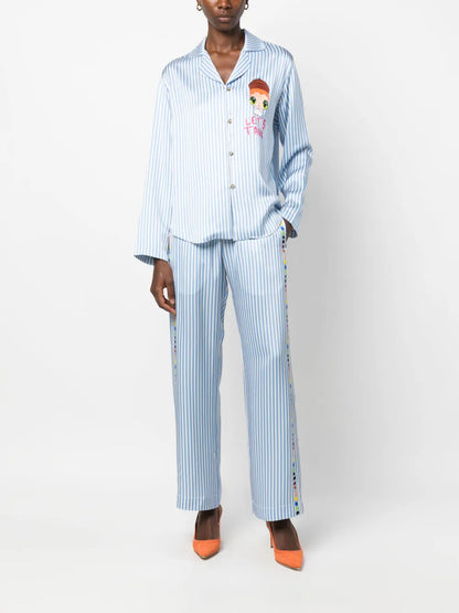 Striped Satin Trousers