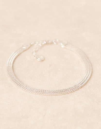 Flat Box Chain Bracelet