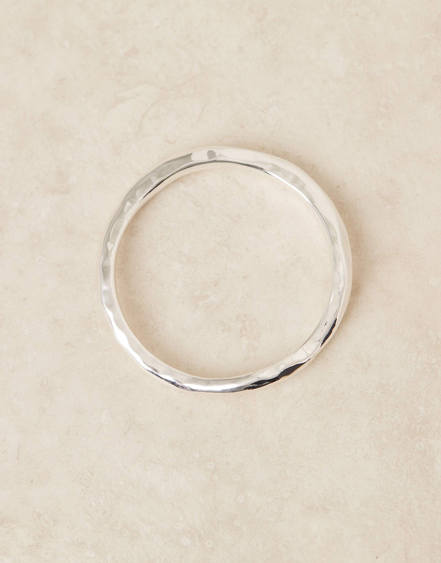 Polished Hammered Bangle