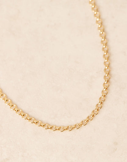 Open Circle Link Chain Necklace 18""