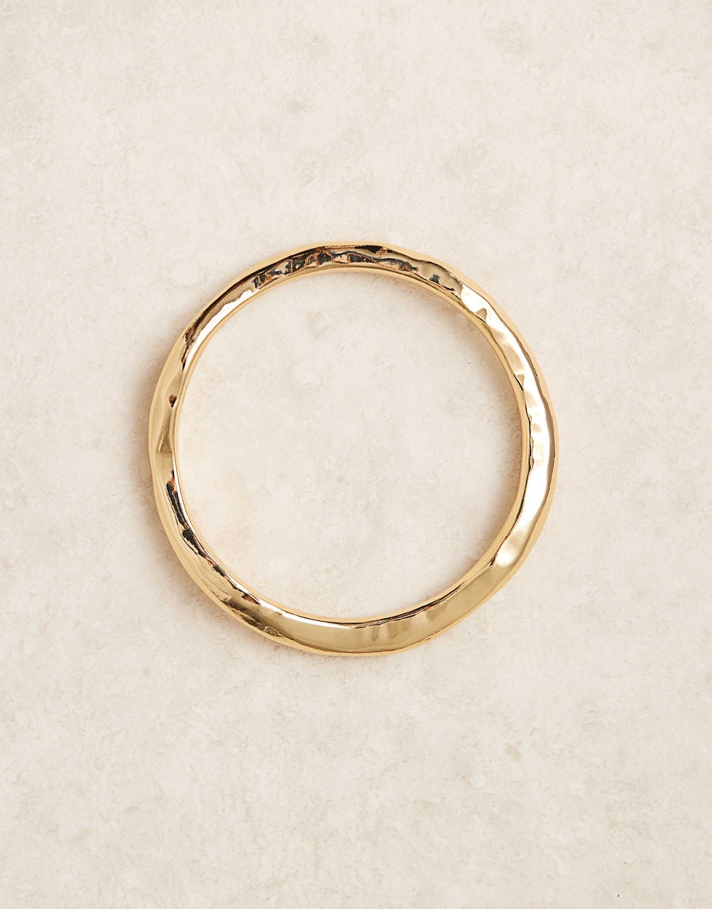 Polished Hammered Bangle