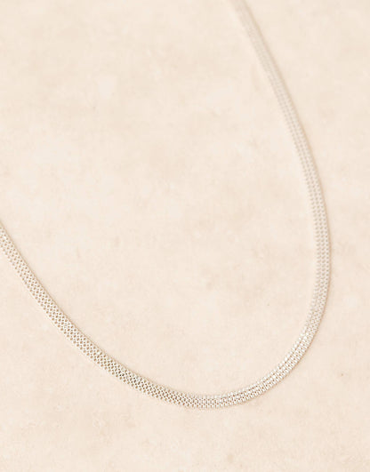 Flat Box Chain Necklace 16""