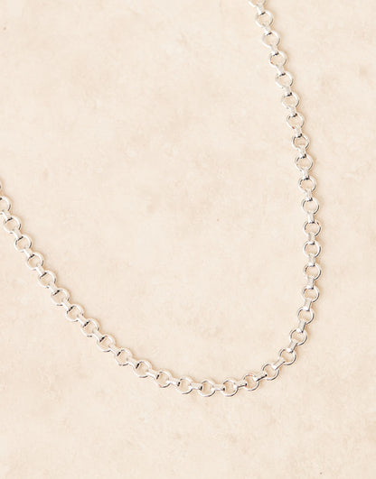 Open Circle Link Chain Necklace 18""