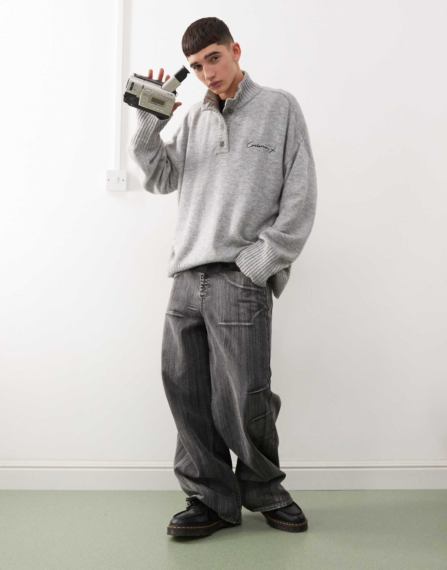 Half Button Up Knitted Jumper