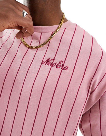 Pinstripe Script Logo T-Shirt