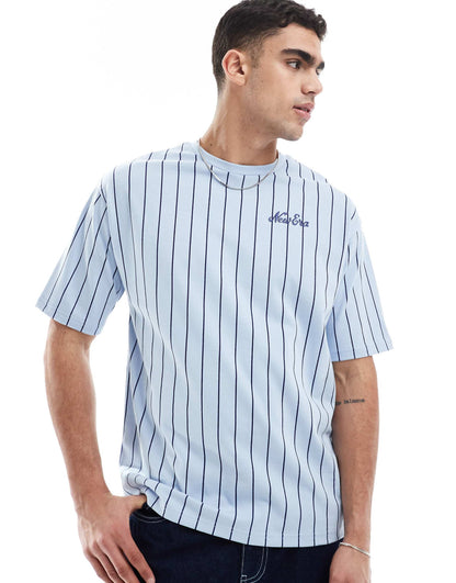 Pinstripe Script Logo T-Shirt