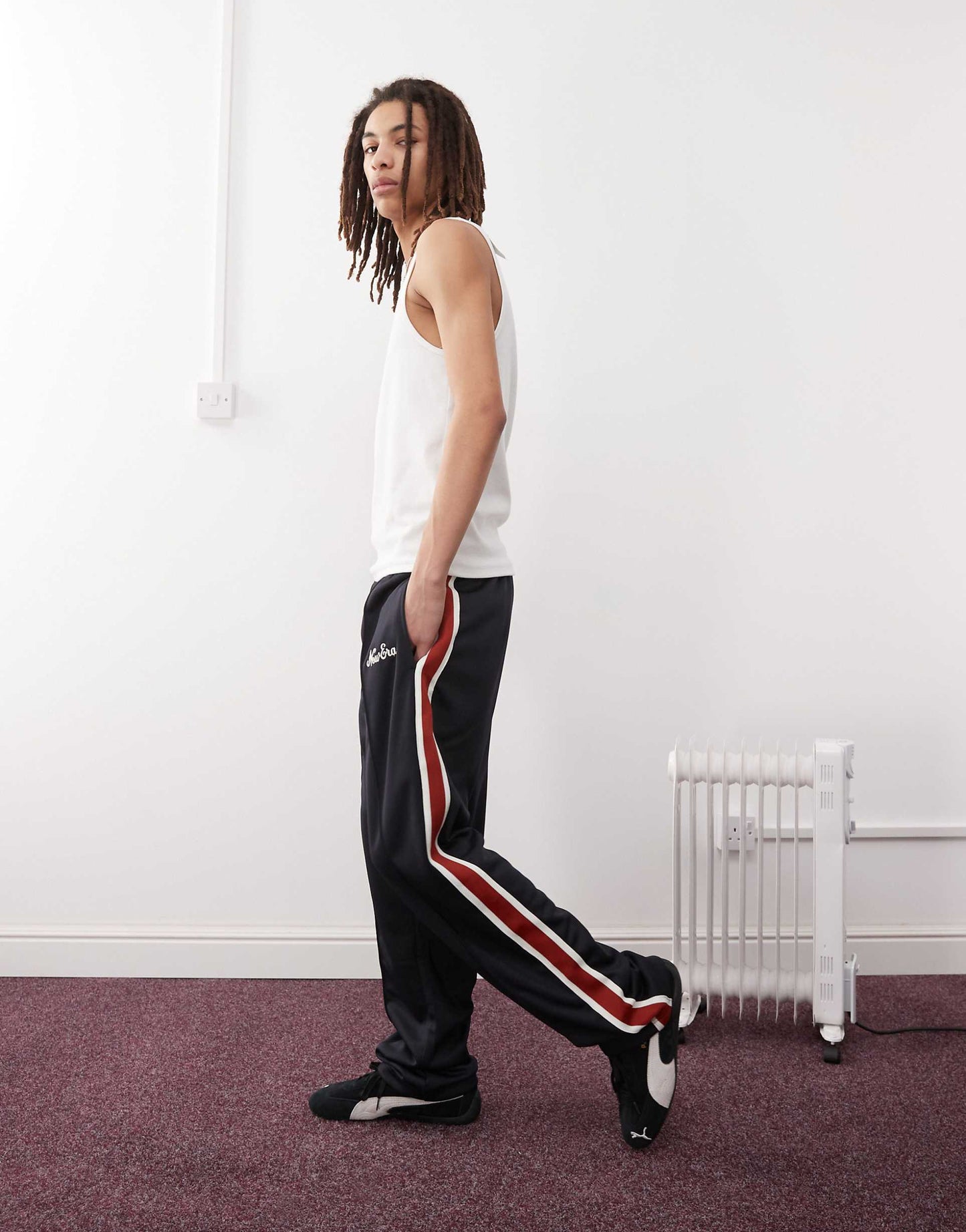 Side Stripe Wide Leg Track Pant