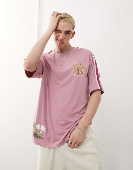 Ny Yankees Floral Embroidered T-Shirt