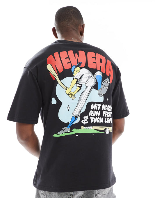 Baseball Graphic Back Print T-Shirt