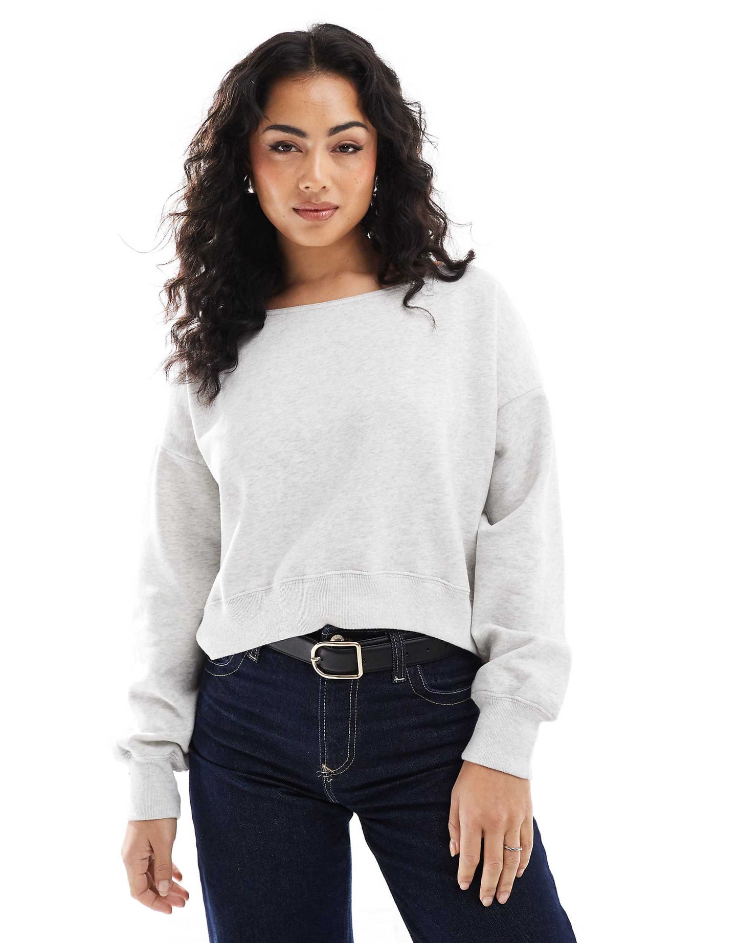 Off Shoulder Boyfriend Sweat Top