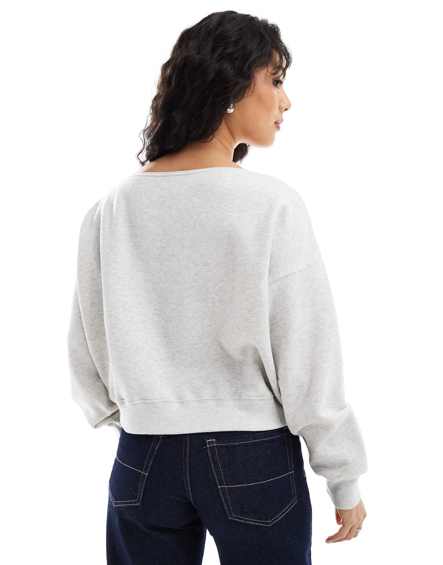 Off Shoulder Boyfriend Sweat Top