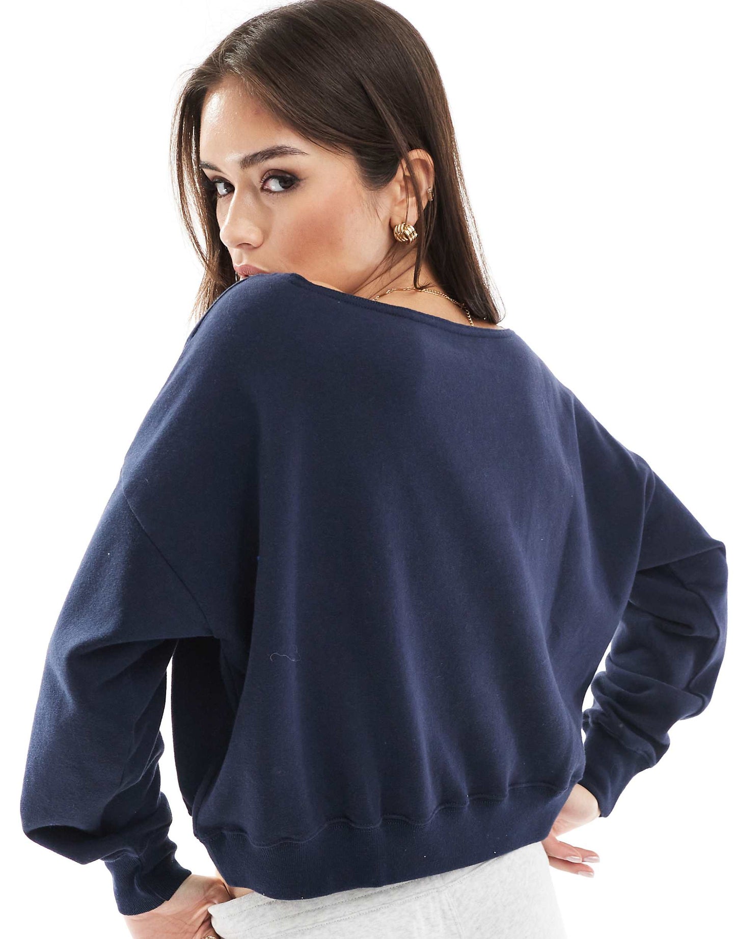 Off Shoulder Boyfriend Sweat Top