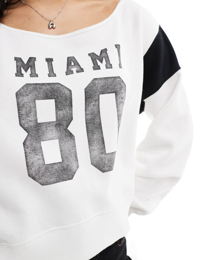 Cropped Off The Shoulder Miami Jumper