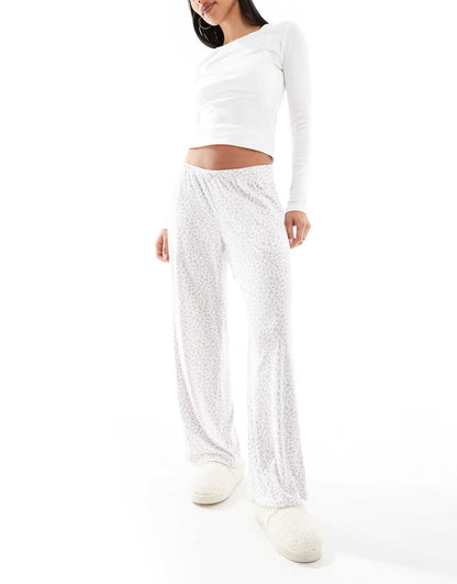Nightwear Ribbed Baggy Trouser