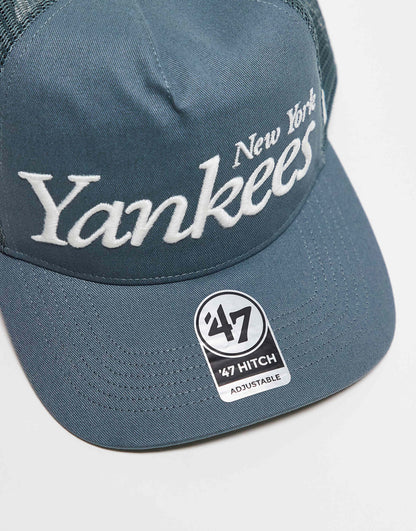 Ny Yankees Straight Peak Fitted Trucker Cap