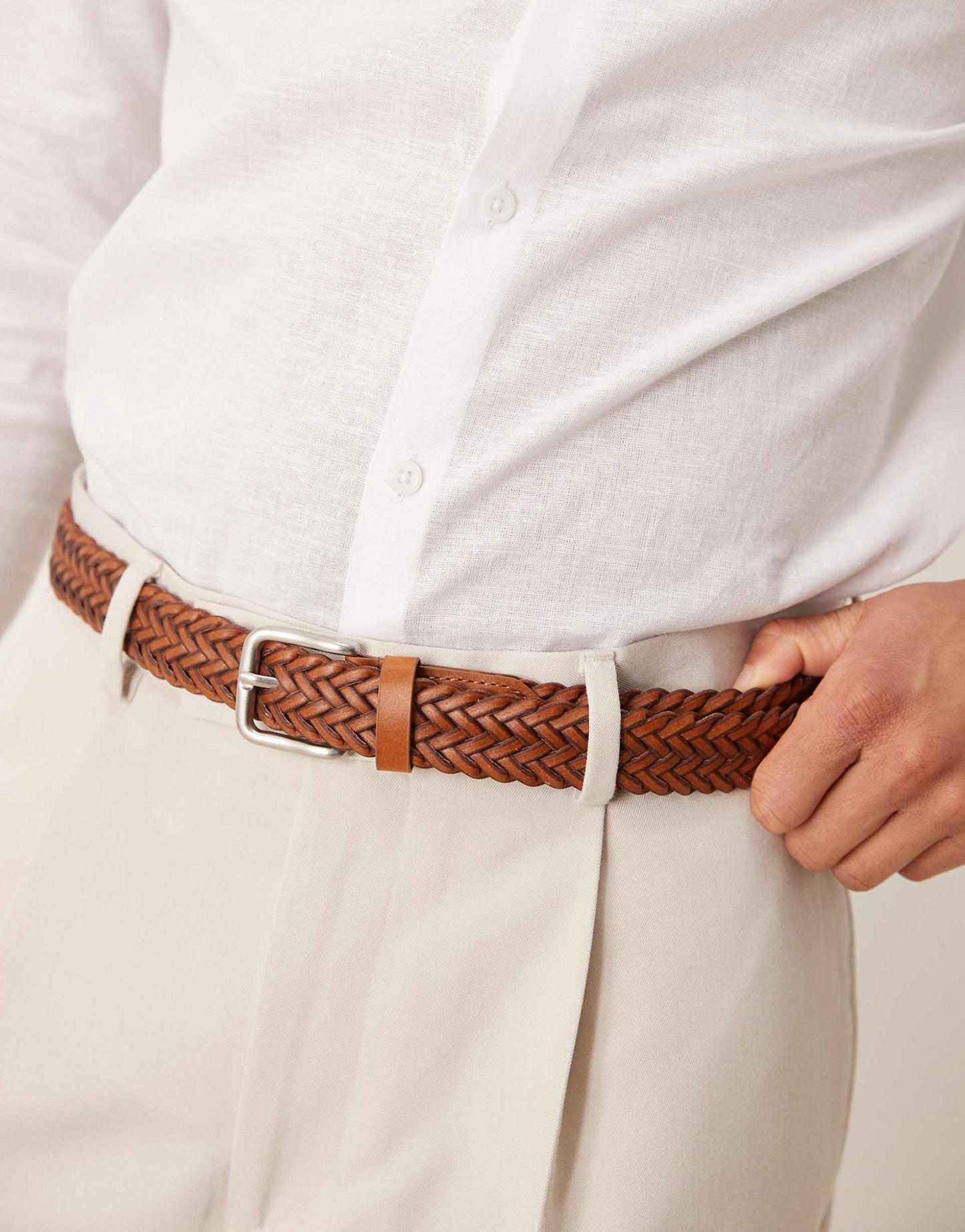 Bonded Woven Leather Belt