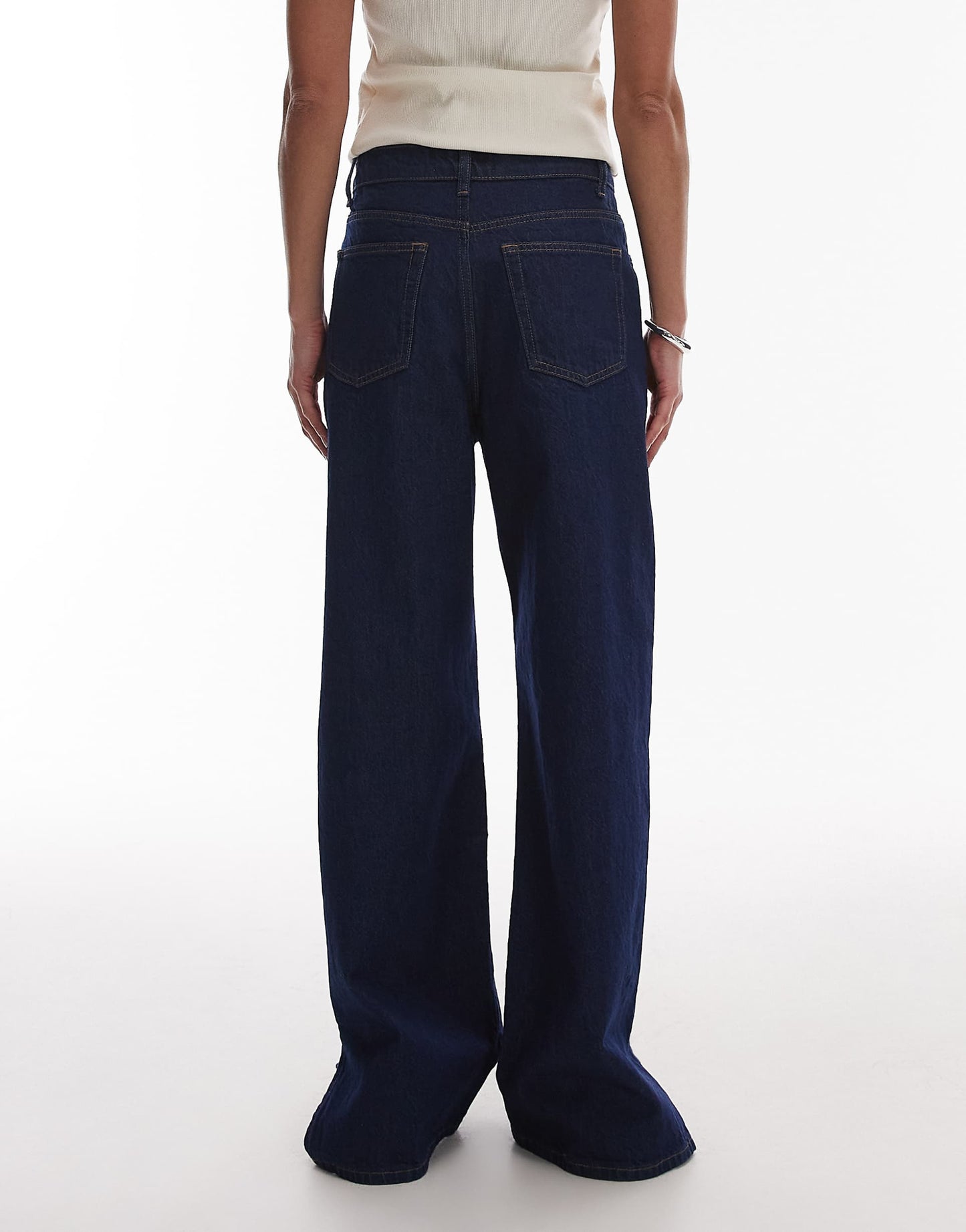 Mid Rise Loose Fit Jean With Split Front