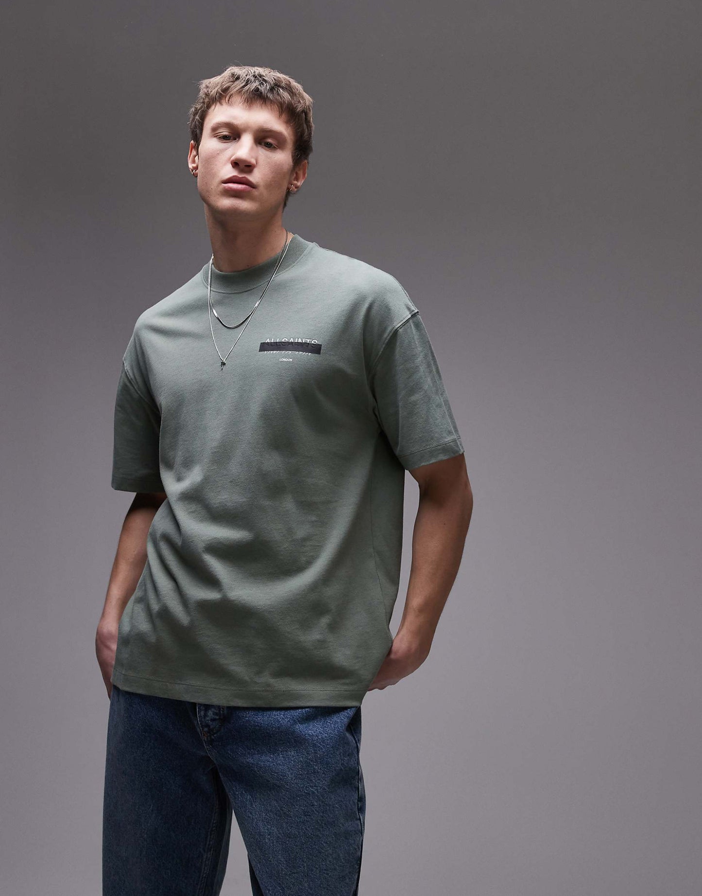 Redact Oversized Embroidered Logo T-Shirt