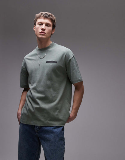 Redact Oversized Embroidered Logo T-Shirt