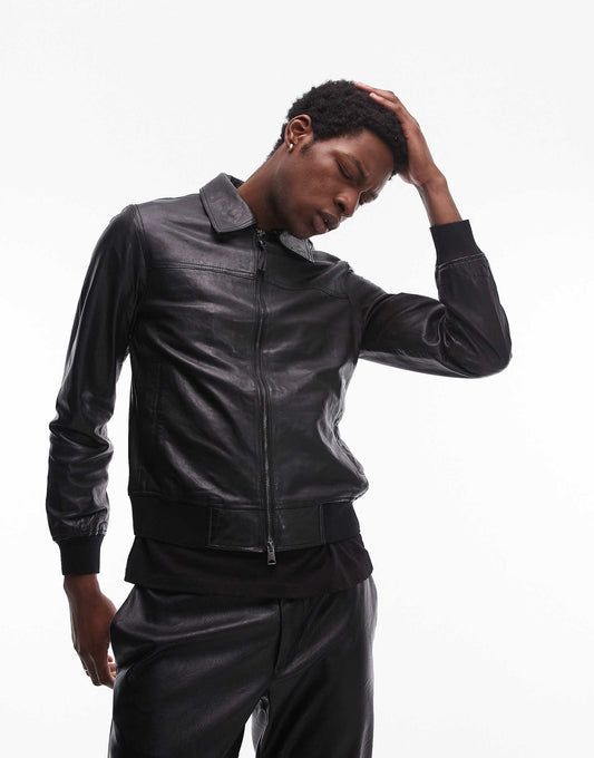 Gen Leather Bomber Jacket