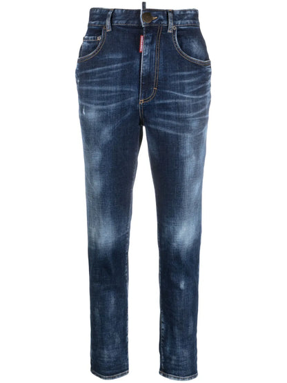 High-Waist Cropped Jeans