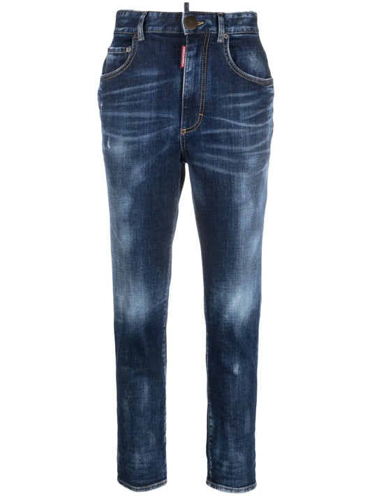 High-Waist Cropped Jeans