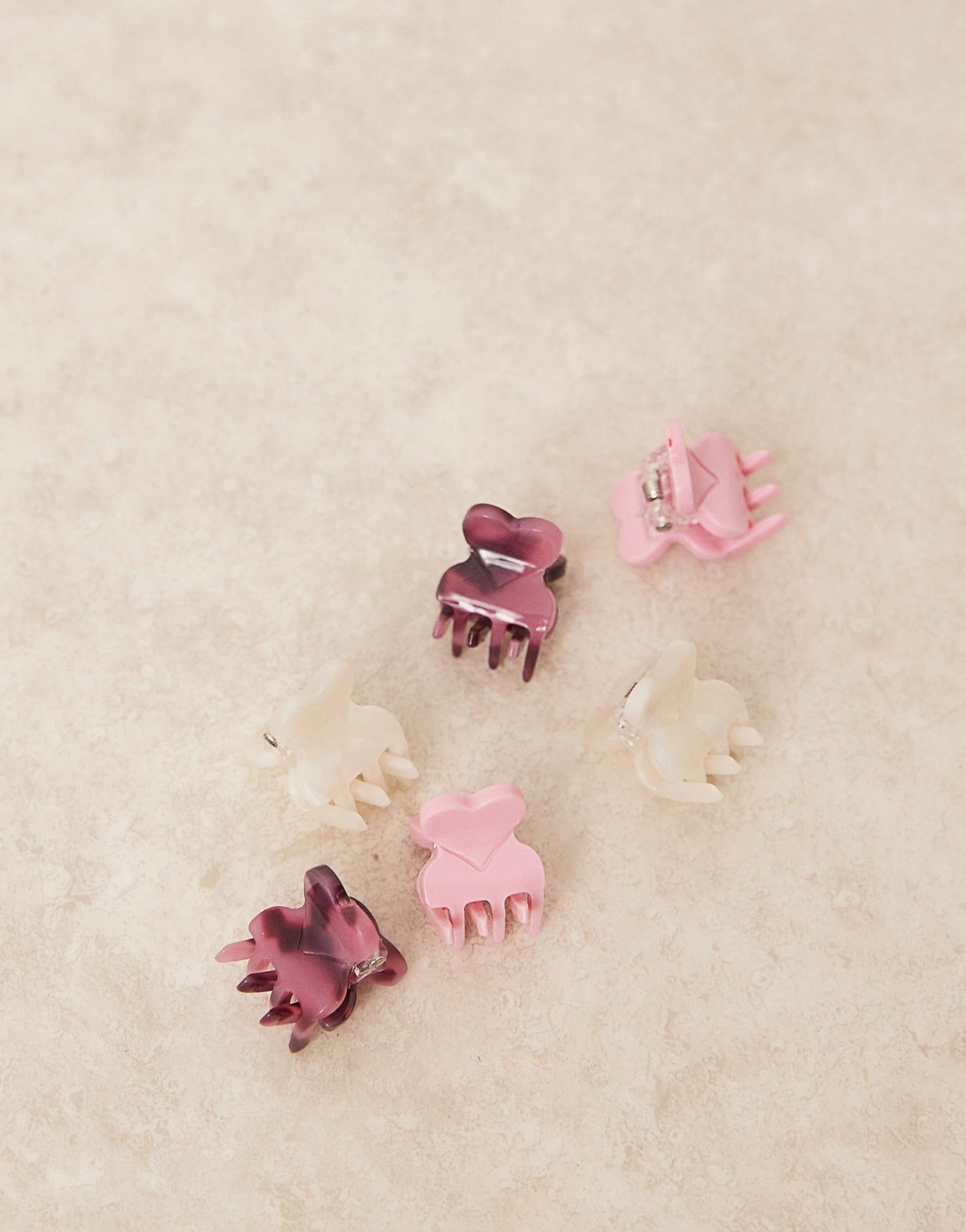 6 Pack Tiny Flower Hair Claws